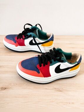 Nike Air Jordan 1 Elevate Low SE Multi-Color Platform Size 8